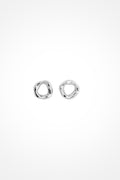 Dented  Loops In Sterling Silver