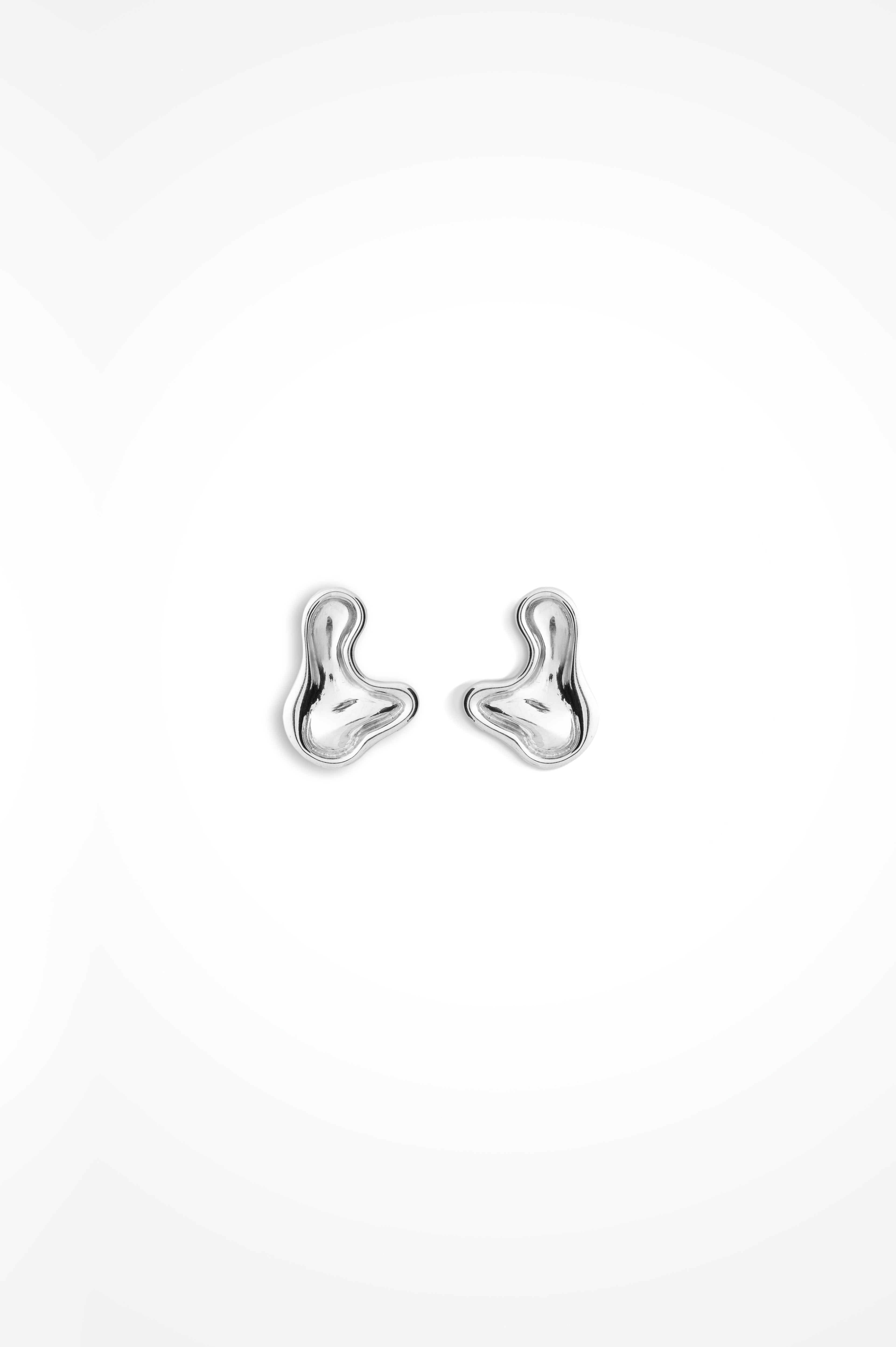 Dented Ear - Studs In Sterling Silver