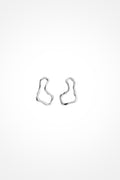 Dented Infinity Loops In Sterling Silver