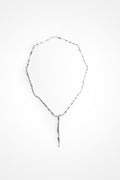 Molten Y - Necklace In Rhodium Plated Brass