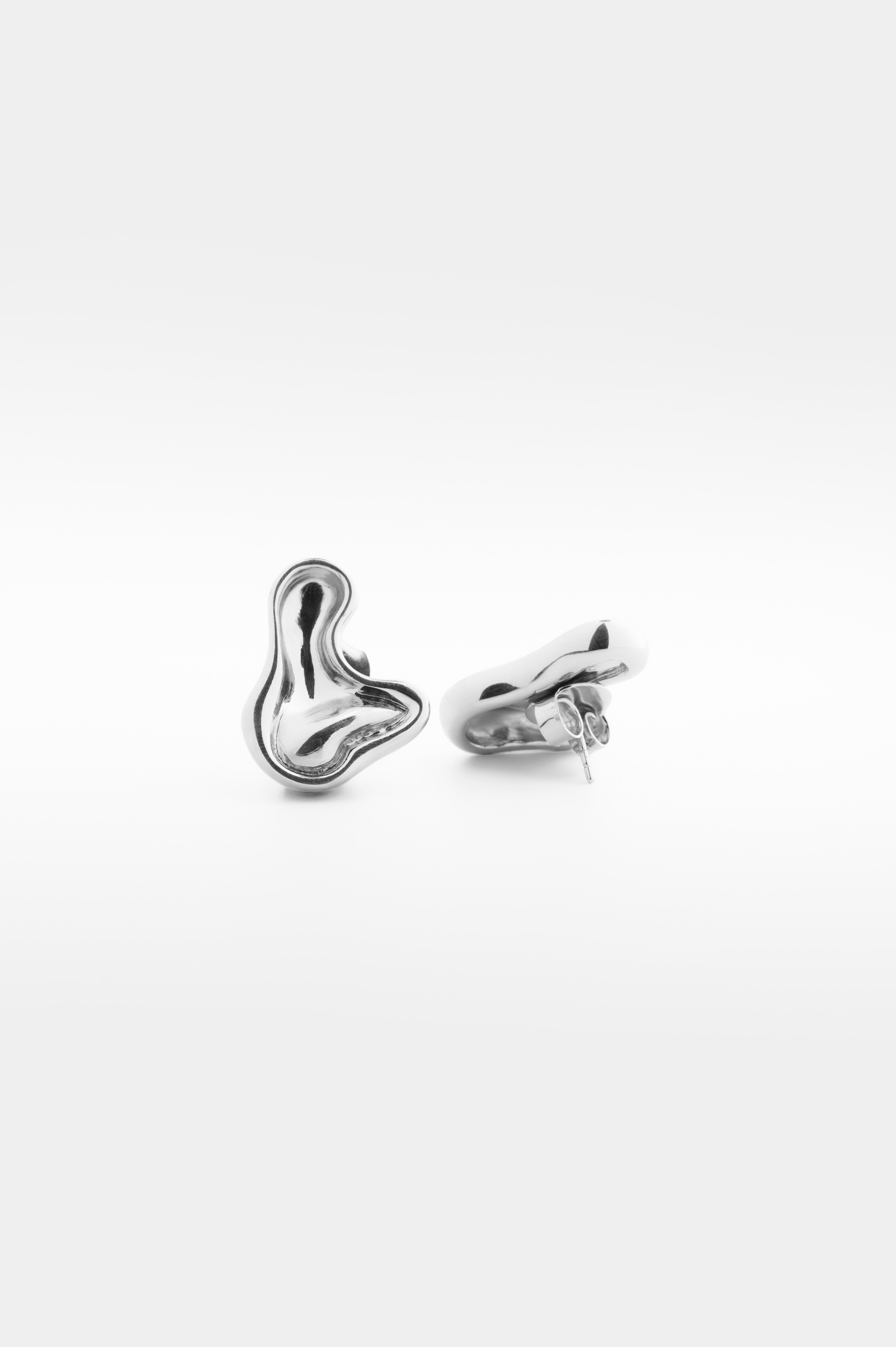 Dented Ear - Studs In Sterling Silver