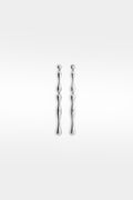Molten Drop Earrings In Sterling Silver